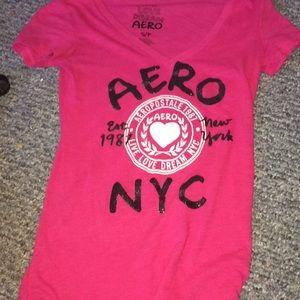 V-Neck Aeropostale shirt.
